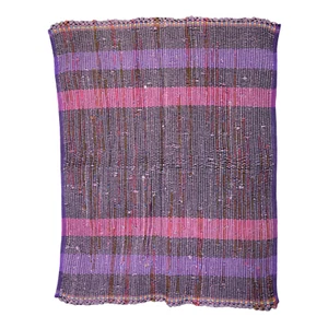 Teppich Größe 24 x 30 Zoll hausgemachter amerikanischer Boden gewebt schwarz lila  - Bild 1 von 6