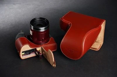 Genuine real Leather Full Camera Case bag cover for Nikon P600 60X Zoom Lens - Image 1 of 4