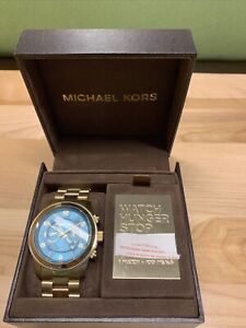 NWT Michael Kors Limited Edition Blue Stop The Hunger Watch