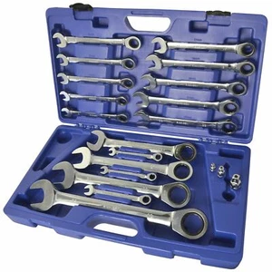 LARGE Ratchet Spanner Set 8mm to 32mm by BERGEN AT638 - Picture 1 of 1