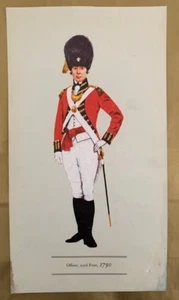 M2658 MILITARY UNIFORM PRINT - ILLUSTRATION  - OFFICER 23rd  FOOT  1790 - ART - Picture 1 of 1