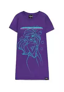 Disney Fearless Princess (Kids) - Ariel Girls Short Sleeved T-Shirt Dress Purple - Picture 1 of 3