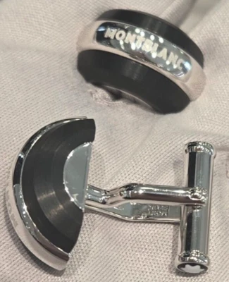 NUEVOS GEMELOS MONTBLANC RECTANGULARES TITANIO PLATA 925 + CAJA MADERA #112305~ $660 Foto 1 de 4