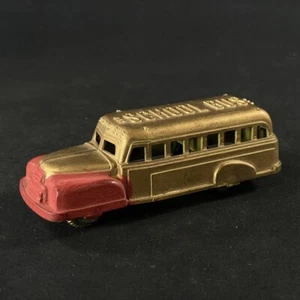 Vintage 50er Jahre Renwal Nr. 123 Rot Gold Schulbus Made in USA 4,25" - Bild 1 von 8