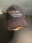 Evan Williams Bourbon Trucker Baseball Cap Hat Black Orange Contrast Stitching
