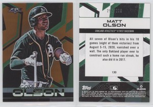 2021 Topps Fire Orange /299 Matt Olson #130