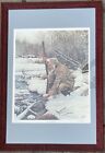 R G Finney NRA Limited Edition #444 Pause at Brush Creek Framed Matted Sighed