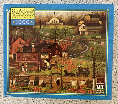 Puzzle Charles Wysocki Americana 1000 piezas Black Birds Roost At Mill Cree 2002 nuevo Foto 1 de 4
