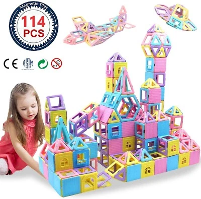 114 PCS Set Building Blocks Educational Stem Stacking Castle Toys for 5 yo girls - Image 1 of 4