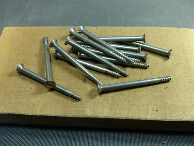 Lot de vis à bois tete fraisée ancien stock quincaillerie 6x80  14 pièces - Photo 1/3