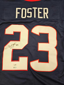HOUSTON TEXANS CUSTOM JERSEY SIGNED BY ARIAN FOSTER AUTO JSA AUTHENTIC STICKER