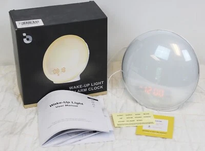 Wake up Light Alarm Clock Sunrise Sunset Sim FM Radio Nature Sounds LED Digital - Image 1 of 4