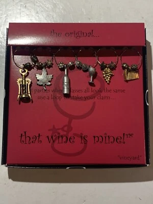 6 件套 | 葡萄酒玻璃饰品 | 银色 - 金色 | 那酒是我的! — 第 1/4 张图片