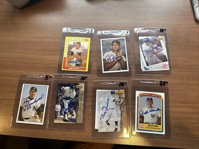 7 New York Yankees Vintage Baseball Cards Ralph Houk Lyle ￼ Richardson Pepitone - Image 1 of 4