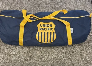 Union Pacific Railroad Vintage Blue Large Duffle Bag Ogden - Picture 1 of 5