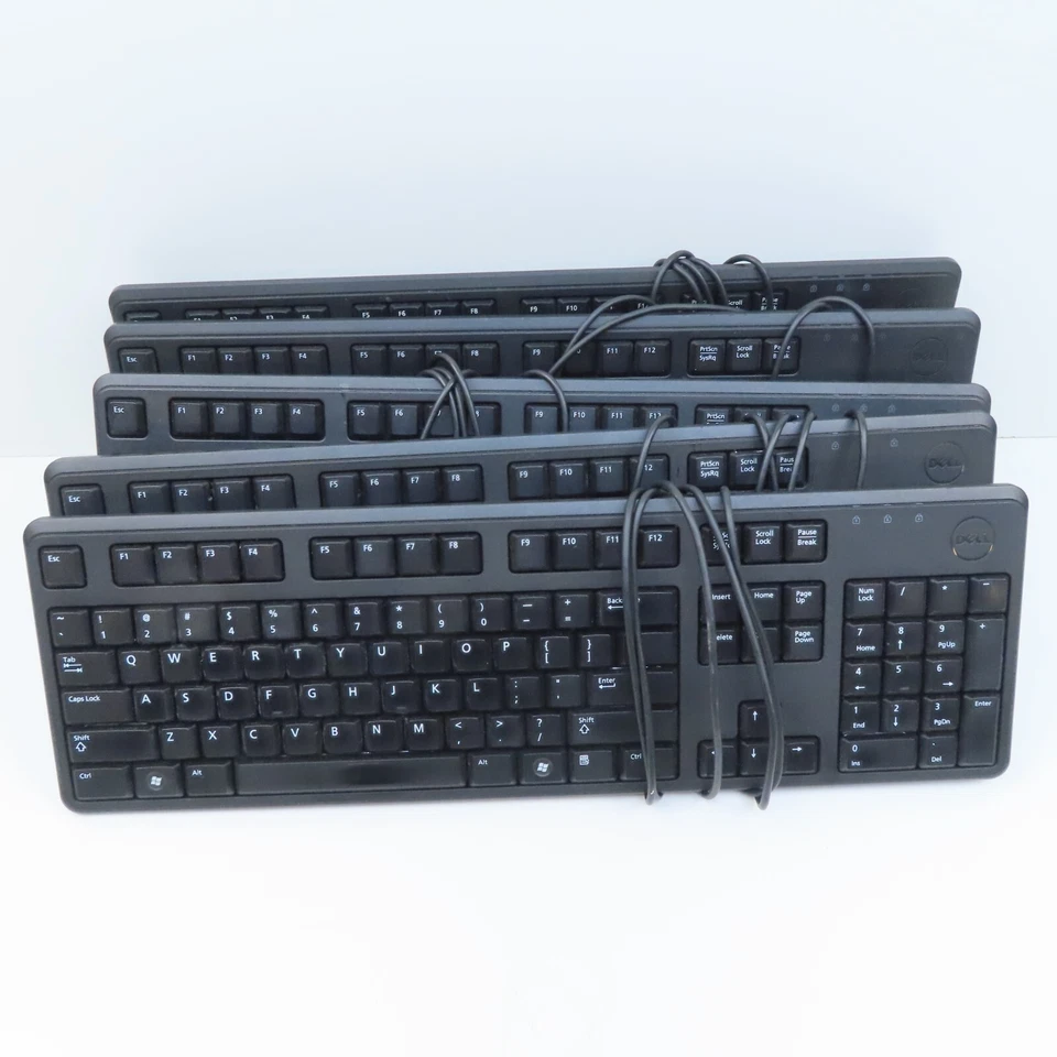Lote de 15 teclado silencioso ergonómico con cable USB Dell KB212-B Foto 1 de 4