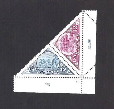 Scott #3131a (3130-31) Pacific 97 Block of 2 Stamps - MNH - P#B1 - Image 1 of 2