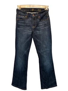 7 For All Mankind Kimmie Bootcut Jeans Blue Low Rise 5-Pocket Size 26 - Picture 1 of 5