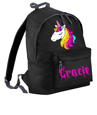 ICKLE PEANUT Personalisierter Rucksack Einhorn Namen Backpack Schultasche Mädchen Tasche