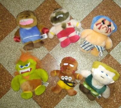 Set of 6 STREET FIGHTER II Plush Capcom Japan Guile Blanka Honda Zangief Balrog - Image 1 of 3