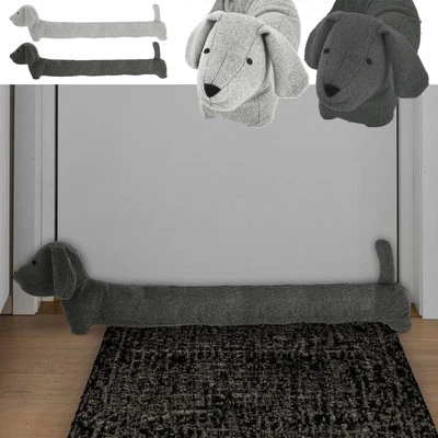 Zugluftstopper Hund 85x20 grau Luftzugstopper Türstopper Türabdichtung Zugluft - Bild 1 von 4