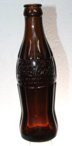 BOTTIGLIA CARROLLTON GA COCA COLA 6 OZ BREVETTO UFFICIO AMBRA - Foto 1 di 8