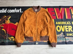 Levi’s Vintage Clothing 1960s Archival Suede Bomber Jacket Size S Made in Italy - Picture 1 of 13