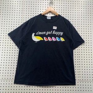 VTG 90S Partridge Family Shirt Mens XL Get Happy Black Single Stitch USA  23X28 - Picture 1 of 15