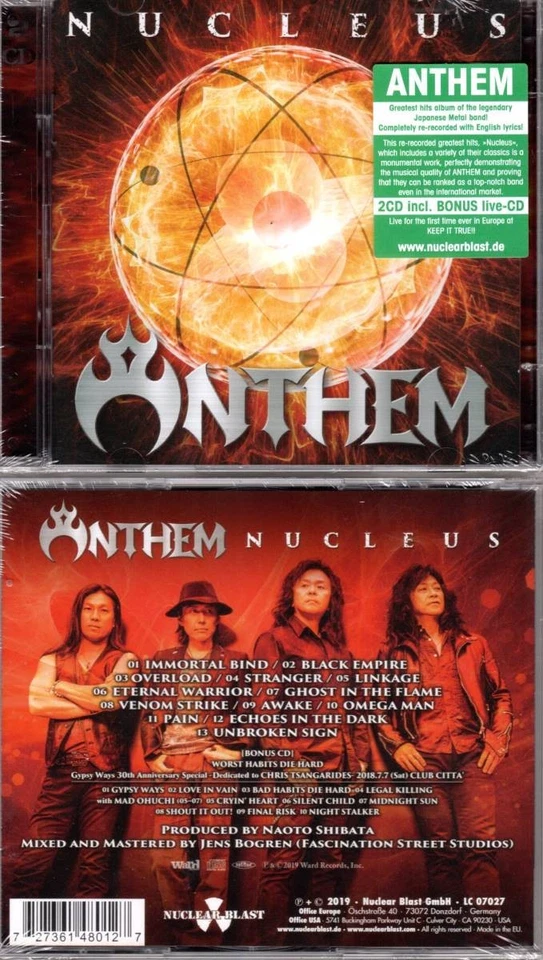 ANTHEM- Nucleus LIM.2CD SET ovp/sealed JAPANESE METAL CULT re-recorded hits+live - Bild 1 von 1