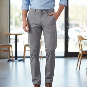 Pantalones de golf chinos PGA Tour Performance para hombre gris frente plano atletismo talla 33x30 - Imagen 1 de 10