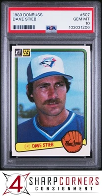 1983 DONRUSS #507 DAVE STIEB BLUE JAYS PSA 10 - Image 1 of 3