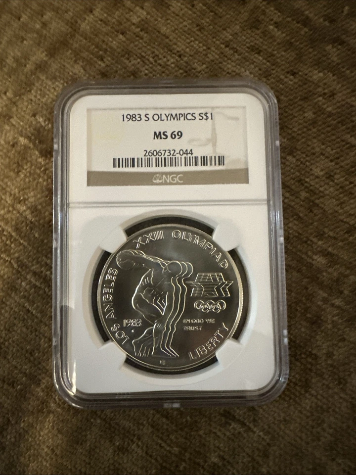 NGC MS69 1983-P Olympics Commemorative Silver Dollar - Image 1 of 2