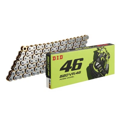 Catena DID passo 520 VR46 oro/silver 110 maglie Kawasaki KLX650R 1993-2000 - Изображение 1 из 4