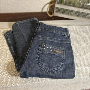 Wrangler Girls 16R Jeans Straight Flowers Embroidered Light Boot Flare. Adjusts - Picture 1 of 8