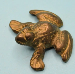 small Solid Brass Frog Figurine - Picture 1 of 5