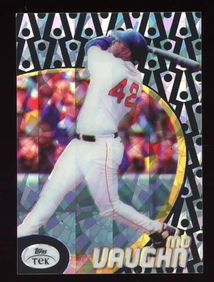 1998 Topps Tek Mo Vaughn Diffractor Card 87 Pattern 42 Red Sox - Image 1 of 2