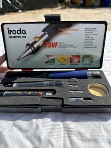Gas Soldering Iron Kit 25w-80w Pro Iroda Solderpro 70K Butane With Accessories - Picture 1 of 5