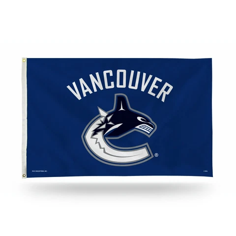 Vancouver Canucks Banner Flag. 3' x 5'. Grommets.. Nice  #950 Cover