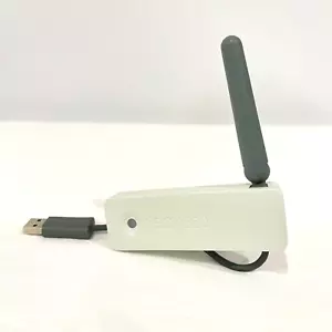 MICROSOFT XBOX 360 WIRELESS NETWORKING ADAPTER WIFI WHITE DONGLE ORIGINAL WORKS - Picture 1 of 5