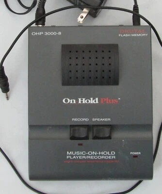 On-Hold Plus 8-Min Digital Flash Memory Music-On-Hold Player/Recorder OHP 3000 - Image 1 of 2
