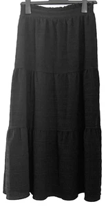 BLACK MIDI SKIRT, SIZE 8 - Picture 1 of 2