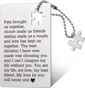 Husband Birthday Card from Wife, Wallet Insert Card, Anniversary Valentine Gifts - Picture 1 of 12