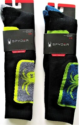 Meias de esqui SPYDER Heat Zone sapatos femininos ou juvenis masculinos tamanho 4-10 (masculino pequeno) novo com etiquetas - Imagem 1 de 2