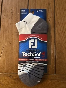 FootJoy Men TechSof Tour Maximum Golf Socks Comfort Low Cut White 7-12 - Picture 1 of 3