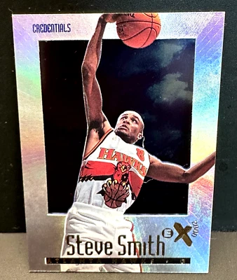 Steve Smith 1996-97 Skybox EX-2000 Credentials SP #3 Atlanta Hawks /499 Clean! - Image 1 of 4