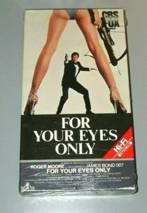 Factory Sealed For Your Eyes Only CBS Fox VHS James Bond 007 Watermark Logo - Picture 1 of 7