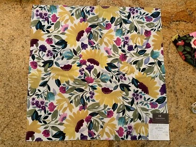 Clarke & Clarke F0821/01 Isabelle’s Gard Linen print in chartreuse 27” sample - Image 1 of 2