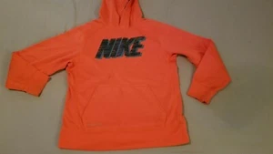 Boys Nike Hoodie Sweater L Large Orange Athletic Gym Workout - Picture 1 of 5