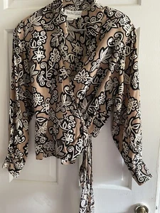 Vintage Diane Von Furstenberg Women’s Colorful Faux Wrap Skirt,Top 2pc - Picture 1 of 7