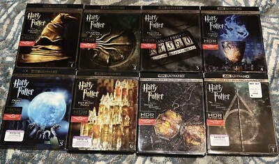 8 Movie Lot: Harry Potter 1,2,3,4,5,6,7 Pt 1, 7 Pt 2 4K UHD+Blu-ray+slipcovers - Image 1 of 4